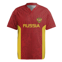 Custom Russia Football Rugby Jersey Nashi Parni Khokhloma Style - Red - Wonder Print Shop