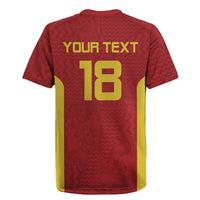 Custom Russia Football Rugby Jersey Nashi Parni Khokhloma Style - Red - Wonder Print Shop