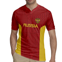 Custom Russia Football Rugby Jersey Nashi Parni Khokhloma Style - Red - Wonder Print Shop