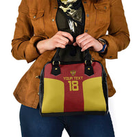 Custom Russia Football Shoulder Handbag Nashi Parni Khokhloma Style - Red - Wonder Print Shop