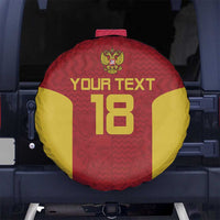 Custom Russia Football Spare Tire Cover Nashi Parni Khokhloma Style - Red - Wonder Print Shop
