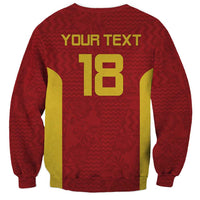Custom Russia Football Sweatshirt Nashi Parni Khokhloma Style - Red - Wonder Print Shop