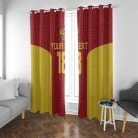 Custom Russia Football Window Curtain Nashi Parni Khokhloma Style - Red - Wonder Print Shop