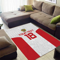 Custom Russia Football Area Rug Nashi Parni Khokhloma Style - White - Wonder Print Shop