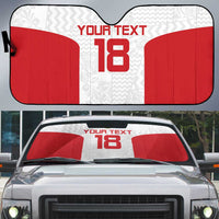 Custom Russia Football Auto Sun Shade Nashi Parni Khokhloma Style - White - Wonder Print Shop