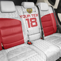 Custom Russia Football Back Car Seat Cover Nashi Parni Khokhloma Style - White - Wonder Print Shop