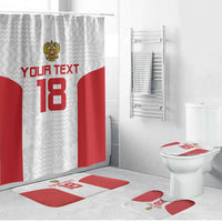 Custom Russia Football Bathroom Set Nashi Parni Khokhloma Style - White - Wonder Print Shop