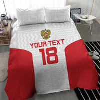 Custom Russia Football Bedding Set Nashi Parni Khokhloma Style - White - Wonder Print Shop