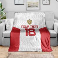 Custom Russia Football Blanket Nashi Parni Khokhloma Style - White - Wonder Print Shop