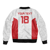 Custom Russia Football Bomber Jacket Nashi Parni Khokhloma Style - White - Wonder Print Shop