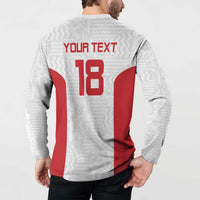 Custom Russia Football Button Sweatshirt Nashi Parni Khokhloma Style - White - Wonder Print Shop