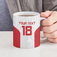 Custom Russia Football Ceramic Mug Nashi Parni Khokhloma Style - White - Wonder Print Shop