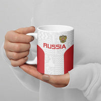Custom Russia Football Ceramic Mug Nashi Parni Khokhloma Style - White - Wonder Print Shop