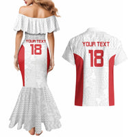 Custom Russia Football Couples Matching Mermaid Dress and Hawaiian Shirt Nashi Parni Khokhloma Style - White - Wonder Print Shop