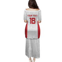 Custom Russia Football Family Matching Puletasi and Hawaiian Shirt Nashi Parni Khokhloma Style - White - Wonder Print Shop