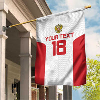 Custom Russia Football Garden Flag Nashi Parni Khokhloma Style - White - Wonder Print Shop