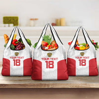 Custom Russia Football Grocery Bag Nashi Parni Khokhloma Style - White - Wonder Print Shop