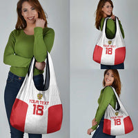 Custom Russia Football Grocery Bag Nashi Parni Khokhloma Style - White - Wonder Print Shop