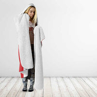 Custom Russia Football Hooded Blanket Nashi Parni Khokhloma Style - White - Wonder Print Shop