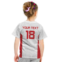 Custom Russia Football Kid T Shirt Nashi Parni Khokhloma Style - White - Wonder Print Shop