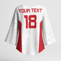 Custom Russia Football Kimono Sleeve Blouse Nashi Parni Khokhloma Style - White - Wonder Print Shop