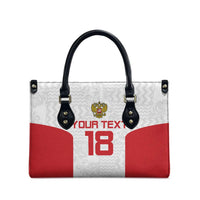 Custom Russia Football Leather Bag Nashi Parni Khokhloma Style - White - Wonder Print Shop