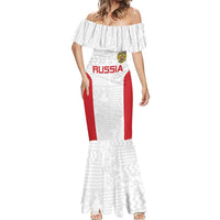 Custom Russia Football Mermaid Dress Nashi Parni Khokhloma Style - White - Wonder Print Shop