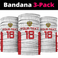 Custom Russia Football Neck Gaiter Nashi Parni Khokhloma Style - White - Wonder Print Shop