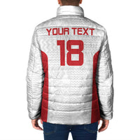 Custom Russia Football Padded Jacket Nashi Parni Khokhloma Style - White - Wonder Print Shop
