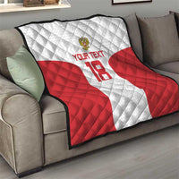 Custom Russia Football Quilt Nashi Parni Khokhloma Style - White - Wonder Print Shop