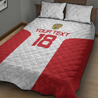 Custom Russia Football Quilt Bed Set Nashi Parni Khokhloma Style - White - Wonder Print Shop