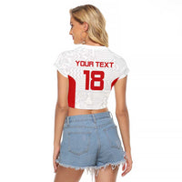 Custom Russia Football Raglan Cropped T Shirt Nashi Parni Khokhloma Style - White - Wonder Print Shop