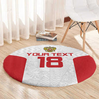 Custom Russia Football Round Carpet Nashi Parni Khokhloma Style - White - Wonder Print Shop