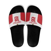 Custom Russia Football Slide Sandals Nashi Parni Khokhloma Style - White - Wonder Print Shop