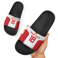 Custom Russia Football Slide Sandals Nashi Parni Khokhloma Style - White - Wonder Print Shop