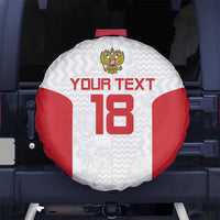 Custom Russia Football Spare Tire Cover Nashi Parni Khokhloma Style - White - Wonder Print Shop