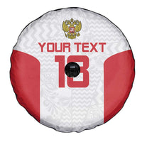 Custom Russia Football Spare Tire Cover Nashi Parni Khokhloma Style - White - Wonder Print Shop