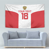 Custom Russia Football Tapestry Nashi Parni Khokhloma Style - White - Wonder Print Shop