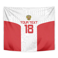 Custom Russia Football Tapestry Nashi Parni Khokhloma Style - White - Wonder Print Shop