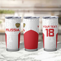 Custom Russia Football Tumbler Cup Nashi Parni Khokhloma Style - White - Wonder Print Shop