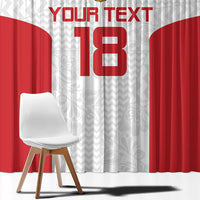 Custom Russia Football Window Curtain Nashi Parni Khokhloma Style - White - Wonder Print Shop