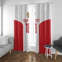 Custom Russia Football Window Curtain Nashi Parni Khokhloma Style - White - Wonder Print Shop