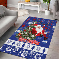Honduras Santa Claus Christmas Area Rug Christmas Tree With Flag Background - Wonder Print Shop