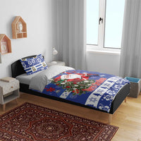 Honduras Santa Claus Christmas Bedding Set Christmas Tree With Flag Background - Wonder Print Shop