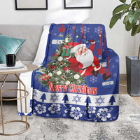 Honduras Santa Claus Christmas Blanket Christmas Tree With Flag Background