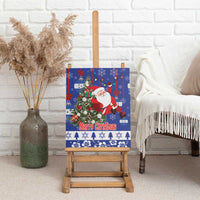 Honduras Santa Claus Christmas Canvas Wall Art Christmas Tree With Flag Background - Wonder Print Shop