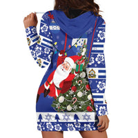 Honduras Santa Claus Christmas Hoodie Dress Christmas Tree With Flag Background - Wonder Print Shop
