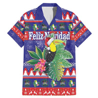 Belize Keel-billed Toucan Bird Christmas Family Matching Mermaid Dress and Hawaiian Shirt Feliz Navidad With Knitted Christmas Pattern - Wonder Print Shop