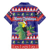 Belize Keel-billed Toucan Bird Christmas Family Matching Mermaid Dress and Hawaiian Shirt Feliz Navidad With Knitted Christmas Pattern - Wonder Print Shop