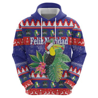Belize Keel-billed Toucan Bird Christmas Hoodie Feliz Navidad With Knitted Christmas Pattern - Wonder Print Shop